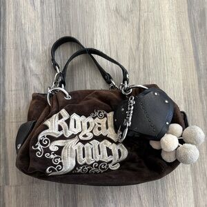 Juicy Couture Brown and Black Shoulder Bag